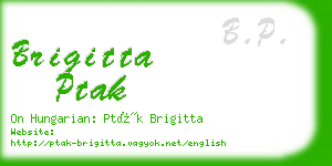 brigitta ptak business card